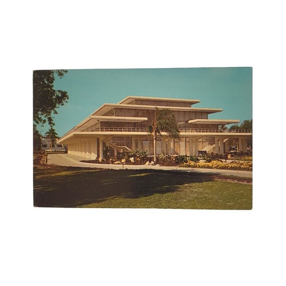 Vintage Postcard Municipal Auditorium Bradenton Florida Building Architecture - Picture 1 of 2